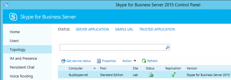 web browser link for skype for business server