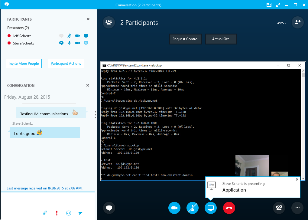 skype for business share audio from desktop