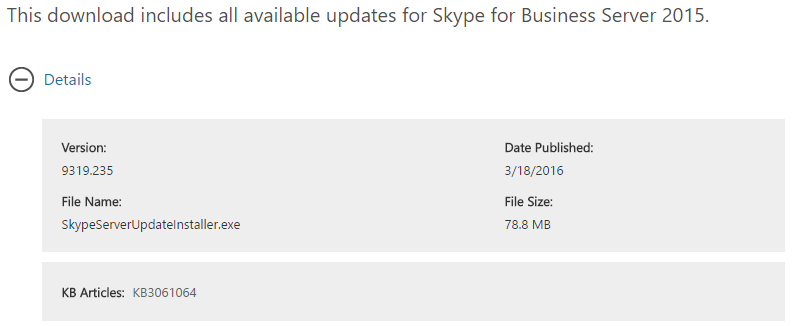 skype for business update
